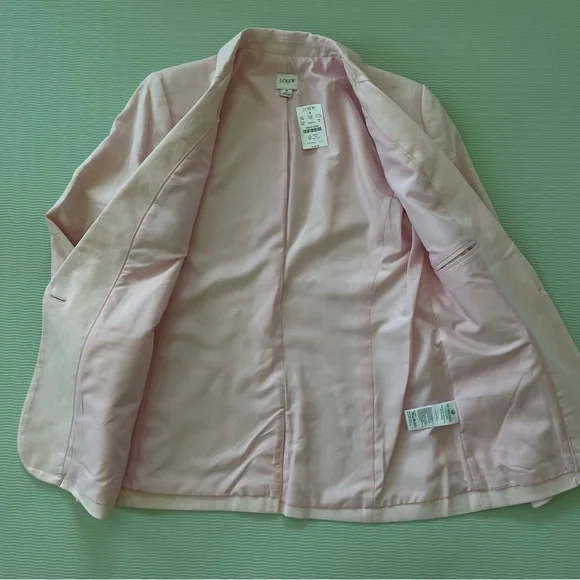 J. Crew Blush Pink Linen Blend Blazer NWT - Picture 4 of 9
